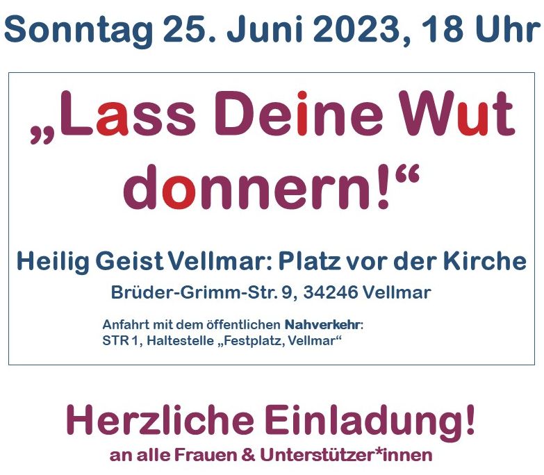 Frauenliturgie "Lass Deine Wut donnern!"