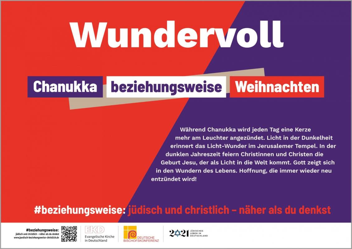 Chanukka beziehungsweise Weihnachten