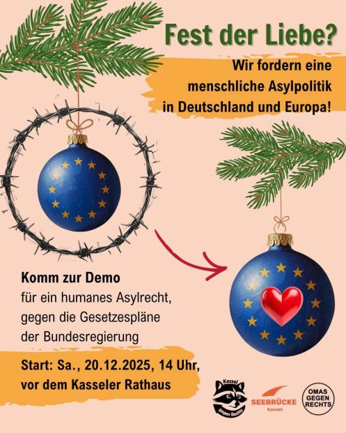 Kassel Fest der Liebe? Wir fordern menschliche Asylpolitik in Deutschland und Europa