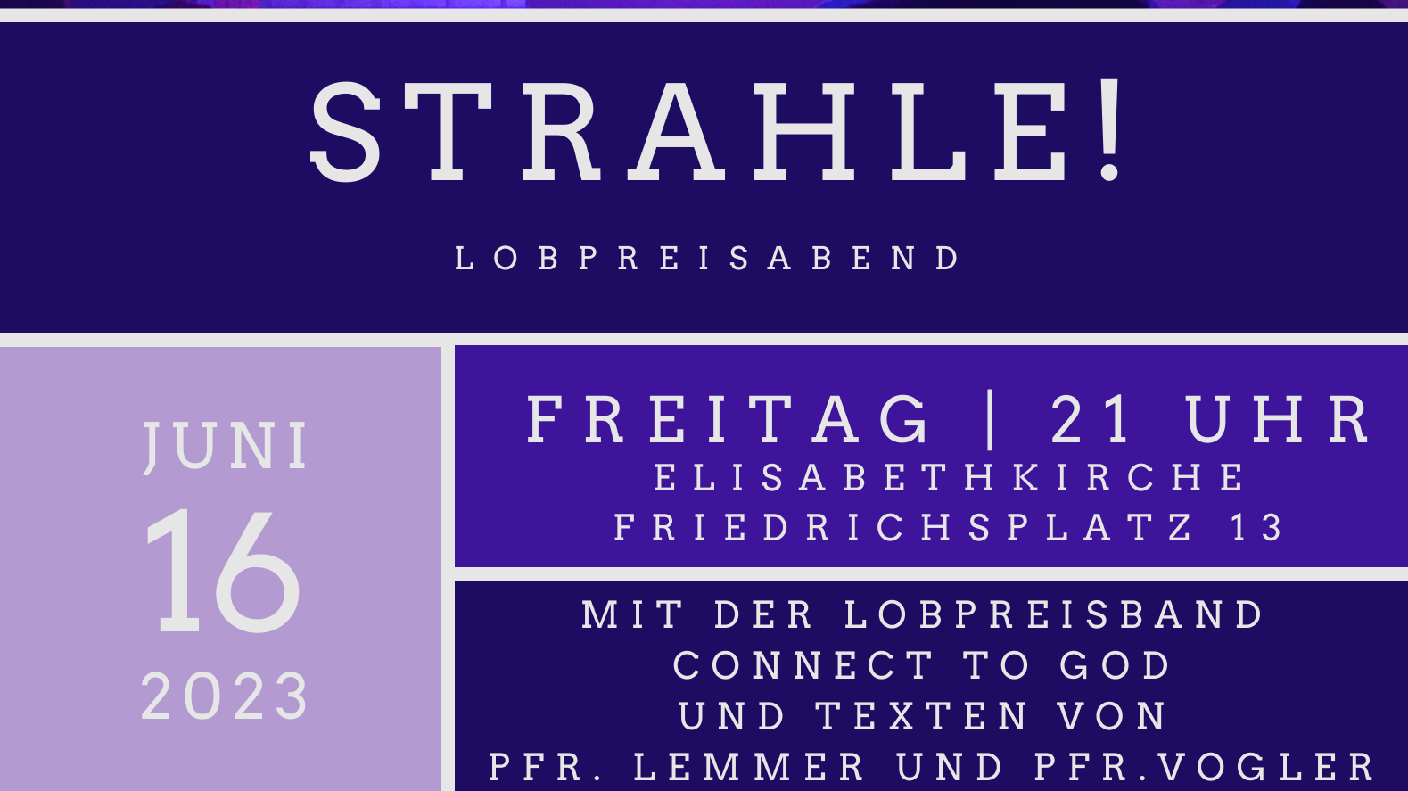 „Strahle!“ – Moderner Lobpreisabend in der Elisabethkirche