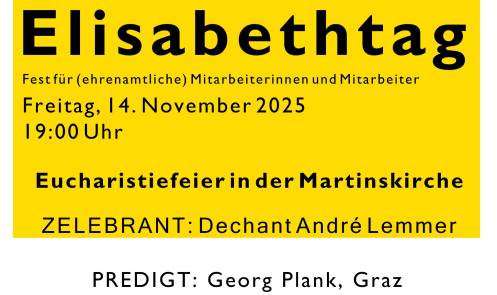 Elisabeth-Tag am 14.11.25 - ab 19.00 Uhr
