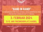 Aufruf zur Demonstration Hand in Hand